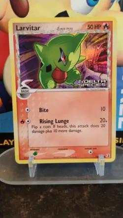 LARVITAR EX Delta Species Series POKEMON Holo Stamped 2005 Trading Card 73/113 - Image 1