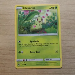 Chikorita 5/214 - NM SM Lost Thunder - 2018 Common Pokemon TCG Card - Image 1