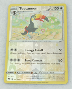 Pokemon Card Toucannon 145/185 Vivid Voltage Reverse Holo Rare - Image 1