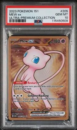 2023 Pokemon Mew ex Full Art Ultra Rare 151 UPC Metal Promo Card 205/165 PSA 10 - Image 1