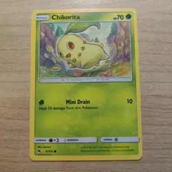 Chikorita 6/214 - NM SM Lost Thunder - 2018 Common Pokemon TCG Card - Image 1