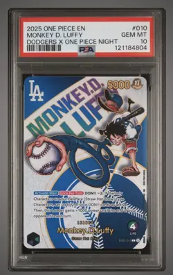 Monkey.D.Luffy (010) (Dodgers x ONE PIECE) EB02-010 One Piece Promotion Cards Foil - Image 2
