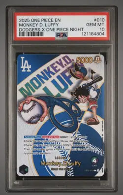 Monkey.D.Luffy (010) (Dodgers x ONE PIECE) EB02-010 One Piece Promotion Cards Foil - Image 4