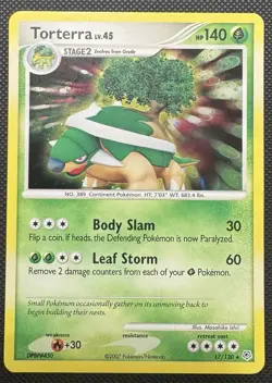 Torterra 17/130 Diamond and Pearl Holo Pokemon - Image 1