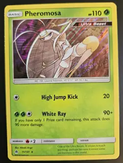 Pheromosa 11/131 S&M Forbidden Light Holo Rare Pokemon NM - Image 1