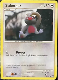 Slakoth 99/123 Mysterious Treasures Regular - Pokemon Card - Image 1
