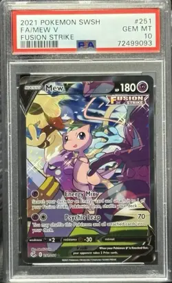 2021 POKEMON SWSHFA/MEW VFUSION STRIKE#251 PSA GM MT 10 - Image 2