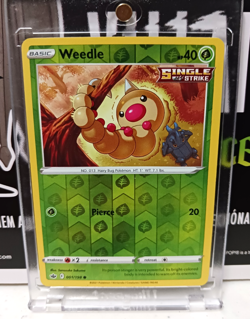 Reverse Holo Weedle 001/198 Common Chilling Reign Pokemon NM - Image 1