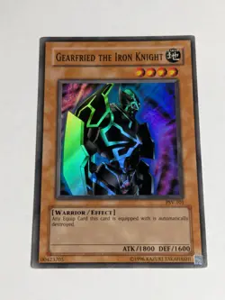 Yugioh Gearfried the Iron Knight PSV-101 Super Rare Unlimited LP - Image 1