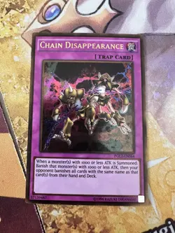 Chain Disappearance PGL2-EN064 Gold Rare UNLIMITED MP Yugioh - Image 1