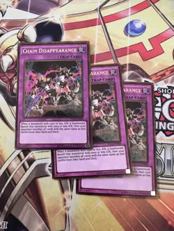 Chain Disappearance (3x) PGL2-EN064 Gold Rare UNLIMITED LP Yugioh - Image 1