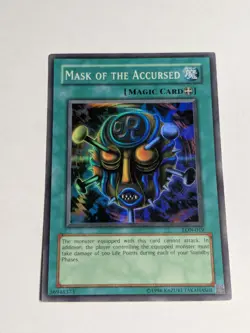 Yugioh Mask of the Accursed LON-019 Super Rare NM Unlimited - Image 1