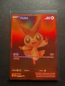 Pokemon Red VICTINI #172/086 Black Bolt White flare near mint ENGLISH - Image 1