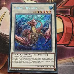 Yugioh! Coral Dragon Secret Rare - RA02-EN031 1st Edition - English - Image 1