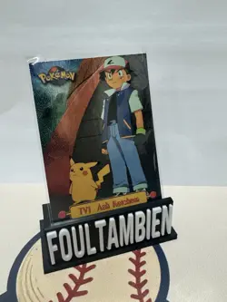 Topps Pokemon Tv Animation Series Ash Ketchum Textured Foil Card - Image 1
