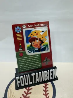 Topps Pokemon Tv Animation Series Ash Ketchum Textured Foil Card - Image 2
