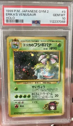 1999 POKEMON JAPANESE GYM 2 NO. 003 ERIKA'S VENUSAUR-HOLO PSA 10 - Image 1