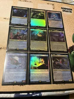 Final Fantasy Magic The Gathering Card Lot of 9 Rare Foil Cards NM+ - Image 1