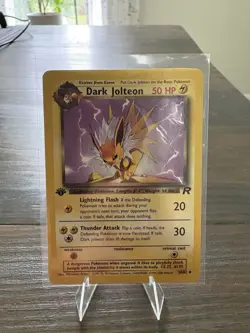 DARK JOLTEON 38/82 Team Rocket 1st EDITION non-holo Pokemon TCG card NM - Image 1