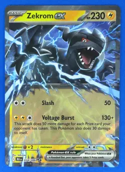 Zekrom ex 034/086 Black Bolt & White Flare Double Rare Holo Pokemon TCG ENGLISH - Image 1