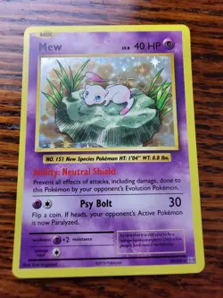 LP+ Mew 53/108 Evolutions Holo Pokemon Card (Lily Pad Mew) - Image 1