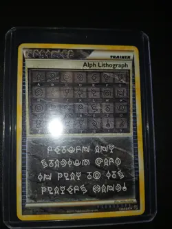 Alph Lithograph Three Undaunted Holo Pokemon TCG Card Rare English - Image 1