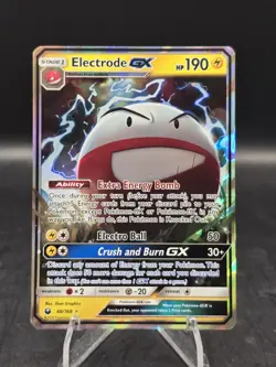 Pokemon TCG Electrode GX 48/168 Sun & Moon Celestial Storm Ultra Rare Holo NM - Image 1