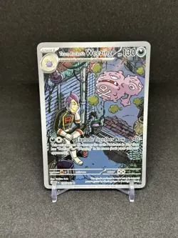 Pokemon TCG Team Rocket's Weezing Destined Rivals Illustration Rare Card 199/182 - Image 1