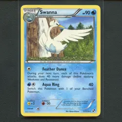 Pokemon TCG Swanna 37/114 BW Base Set Regular Rare Card EN-LP 2011 - Image 1