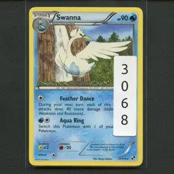 Pokemon TCG Swanna 37/114 BW Base Set Regular Rare Card EN-LP 2011 - Image 3