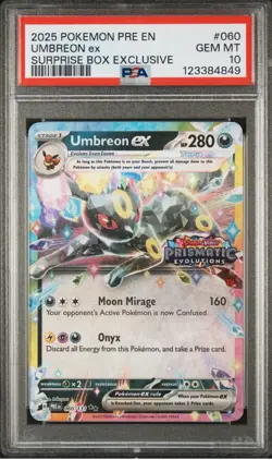 Pokemon Umbreon EX TCG Stamped Prismatic Card PSA 10 Gem Mint - Image 1