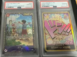 2024 PSA10 ONE PIECE JAPANESE PROMOS OP09-002 and THE BEST- DON!! CARD UTA-GOLD - Image 1