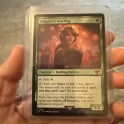MTG Delighted Halfling, LOTR: Tales of Middle Earth #0158, Excellent Condition - Image 1