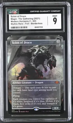 SCION OF DRACO Modern Horizons 2 Borderless Foil Mythic CGC 9 MTG [Nostalgium] - Image 1