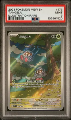 2023 POKEMON MEW EN-151 178 TANGELA ILLUSTRATION RARE PSA 9 - Image 1