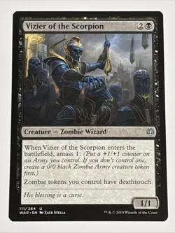 MTG War of the Spark Vizier of the Scorpion 111/264 NM - Image 1