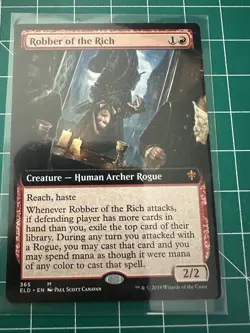 Foil MTG Robber of the Rich 365 Extended Art Borderless Mythic ELD NM JR - Image 1