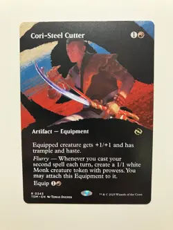 x1 Cori-Steel Cutter TDM Tarkir Dragonstorm MTG 343 BORDERLESS FULL ART RARE 1x - Image 1