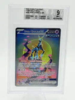 BGS 9 Iron Crown Ex Special Illustration #206 2024 Pokemon Temporal Forces - Image 1