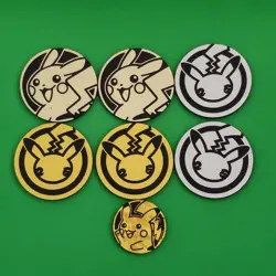 PIKACHU Pokemon TCG Official Battle Coins Collection Lot of 7 - Image 1