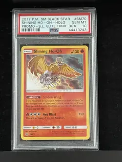 Pokemon Shining Ho-Oh Shining Legends ETB Holo Promo SM70 PSA 10 Gem Mint - Image 1
