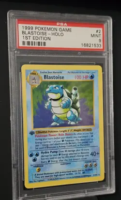 Blastoise Holo #2/102 - 1999 Pokemon Base Set - 1st Edition - PSA 9. - Image 3
