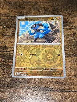 Riolu 081/142 - Pokemon - Stellar Crown - Scarlet & Violet - Reverse Holo - NM - Image 1