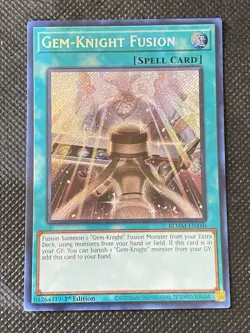 YuGiOh! - Gem-Knight Fusion BLMM-EN160 Secret Rare 1st Edition Near Mint - Image 1