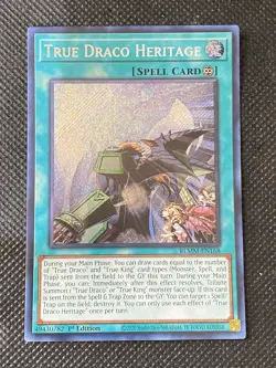 YuGiOh! - True Draco Heritage BLMM-EN168 Secret Rare 1st Edition Near Mint - Image 1