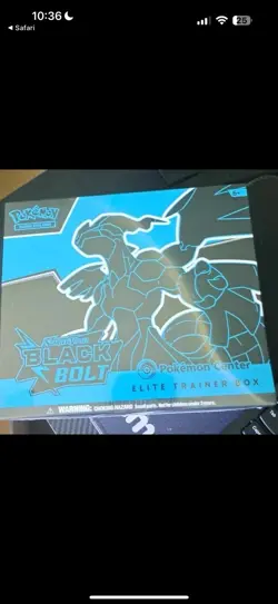 Pokemon Scarlet and Violet Black Bolt Pokemon Center Elite Trainer Box - Sealed - Image 1