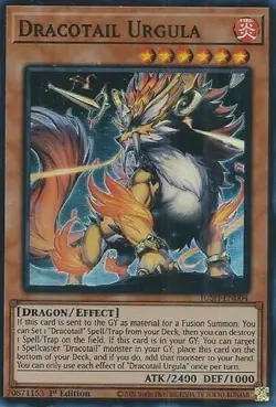 Dracotail Urgula (Super Rare) JUSH-EN004 Justice Hunters 1st Edition NM Yugioh - Image 1