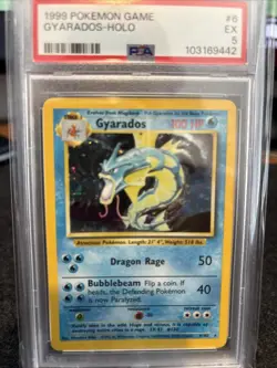 1999 Gyarados Holo Rare Pokemon Card PSA 5, 6/102, Base Set - Image 2
