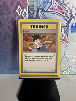 Brock Gym Heroes Trainer Non Holo Rare, Vintage Pokemon TCG Card 98/132 - Image 1