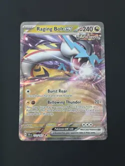 Pokemon TCG Temporal Forces Raging Bolt ex 123/162 Holo Rare Card NM - Image 1